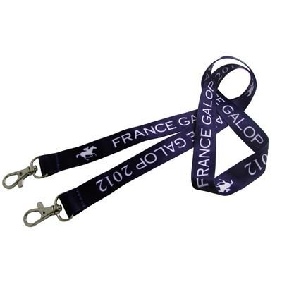 DOUBLE ENDED FULL COLOUR PRINTED SMOOTH POLYESTER LANYARD