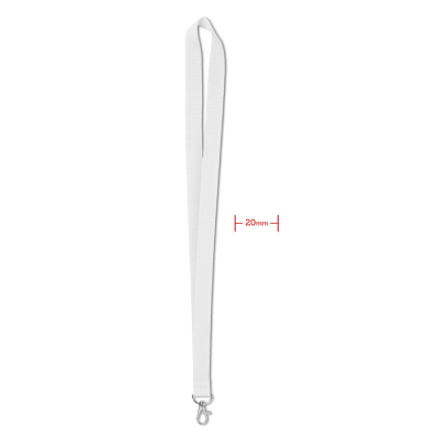 LANYARD 20 MM in White