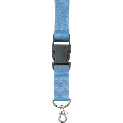 LANYARD AND KEY HOLDER KEYRING in Light Blue