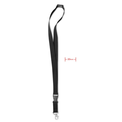 LANYARD HOOK AND BUCKLE 20 MM in Black