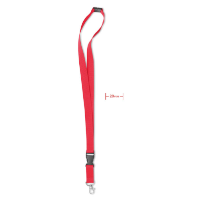 LANYARD HOOK AND BUCKLE 20 MM in Red