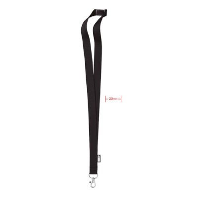 LANYARD in RPET 20 Mm in Black