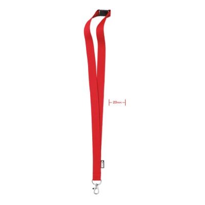 LANYARD in RPET 20 Mm in Red