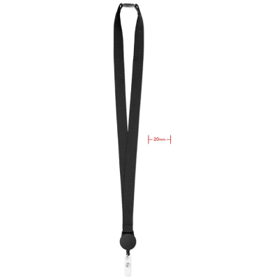 LANYARD RETRACTABLE CLIP in Black