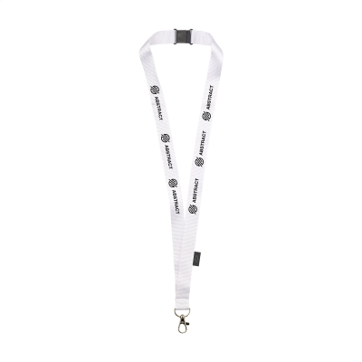 Lanyard Safety RPET 2 cm in white