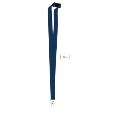 LANYARD with Metal Hook 20 Mm in Blue