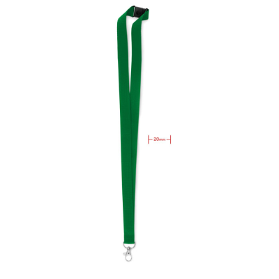 LANYARD with Metal Hook 20 Mm in Green