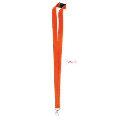 LANYARD with Metal Hook 20 Mm in Orange