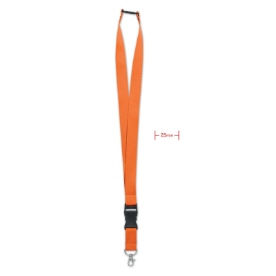 LANYARD with Metal Hook 25Mm in Orange