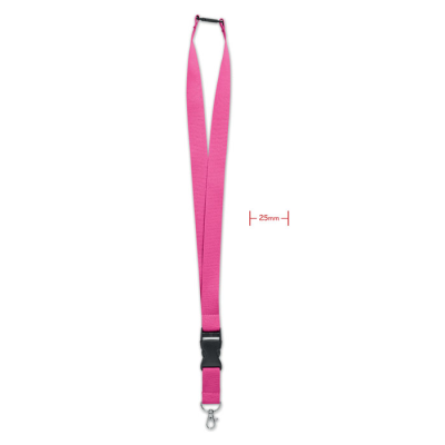 LANYARD with Metal Hook 25Mm in Pink