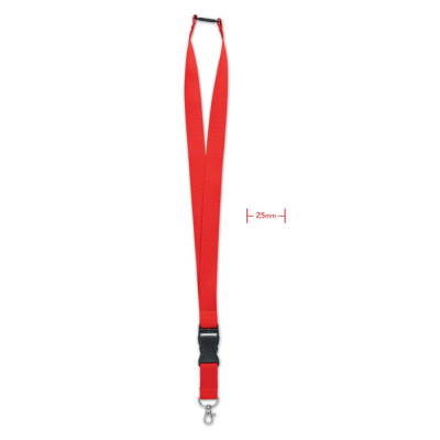 LANYARD with Metal Hook 25Mm in Red