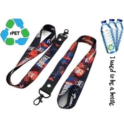 LOBSTER CLAW RPET RECYCLED POLYESTER SUBLIMATION LANYARD