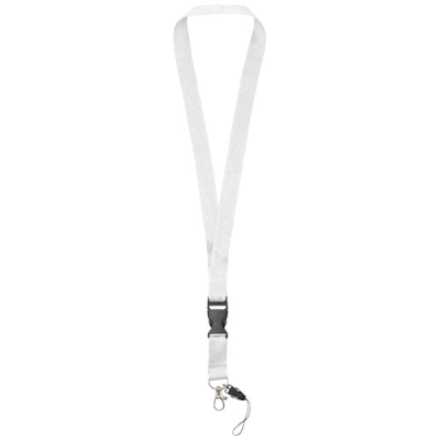 SAGAN MOBILE PHONE HOLDER LANYARD with Detachable Buckle in White