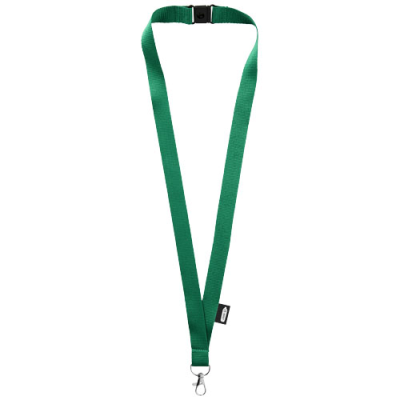 TOM RECYCLED PET LANYARD with Breakaway Closure in Green