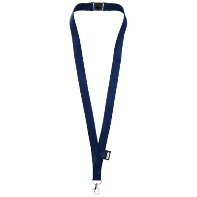 TOM RECYCLED PET LANYARD with Breakaway Closure in Navy