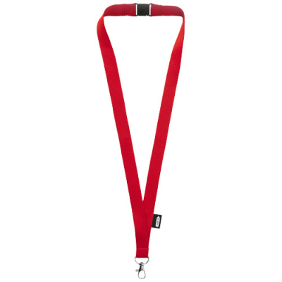 TOM RECYCLED PET LANYARD with Breakaway Closure in Red