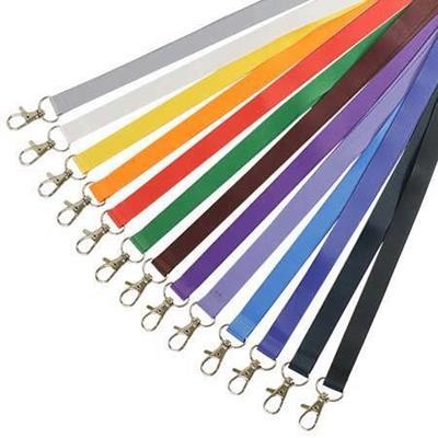 UK 15MM PLAIN FLAT POLYESTER LANYARD