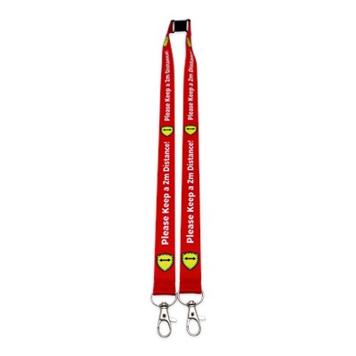 UK DYE SUBLIMATION DOUBLE TRIGGER CLIP LANYARD