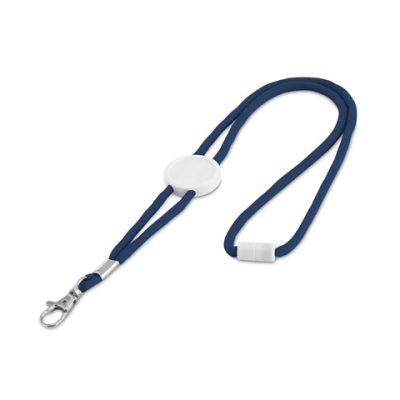 WEAVE ADJUSTABLE POLYESTER LANYARD in Blue