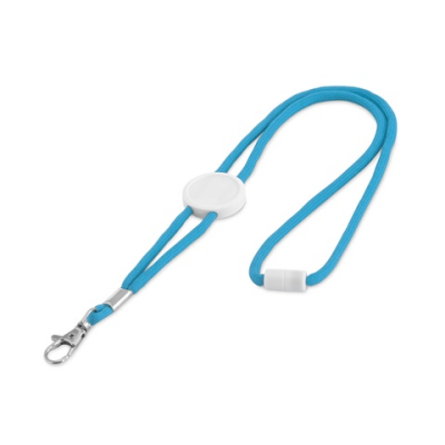 WEAVE ADJUSTABLE POLYESTER LANYARD in Light Blue