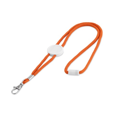 WEAVE ADJUSTABLE POLYESTER LANYARD in Orange