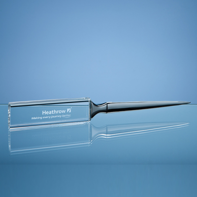 21,5CM OPTICAL CRYSTAL LETTER OPENER