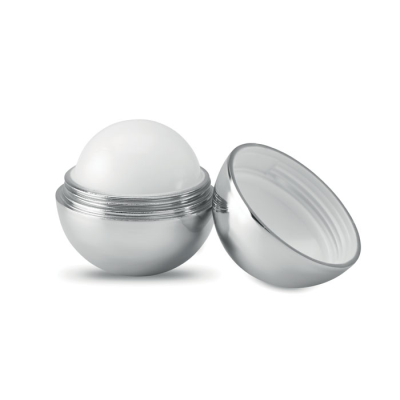 ROUND LIP BALM UV FINISH in Silver