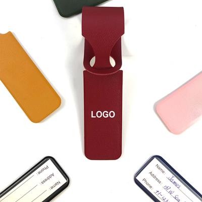 LONG STRIP INTEGRATED LEATHER LUGGAGE TAG