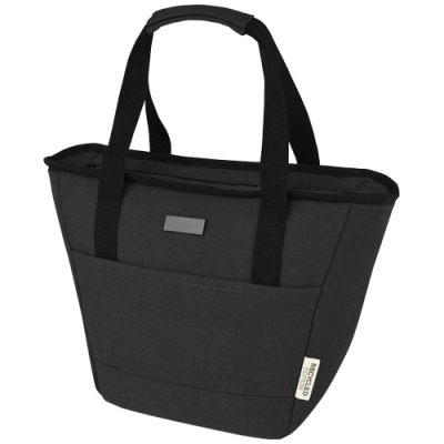 JOEY 9-CAN GRS RECYCLED CANVAS LUNCH COOL BAG 6L in Solid Black