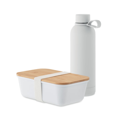 LUNCH BOX BOTTLE GIFT SET in White