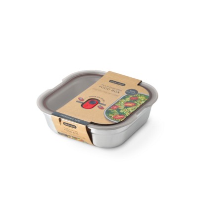 MICROWAVE SAFE STEEL FOOD BOX SQUARE