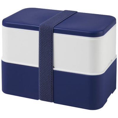 MIYO DOUBLE LAYER LUNCH BOX in Blue & White & Blue