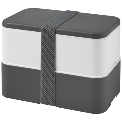 MIYO DOUBLE LAYER LUNCH BOX in White & Grey & Grey