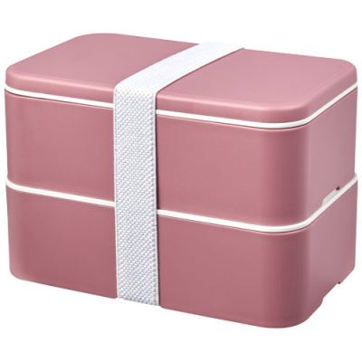 MIYO RENEW DOUBLE LAYER LUNCH BOX in Pink & White & Pink