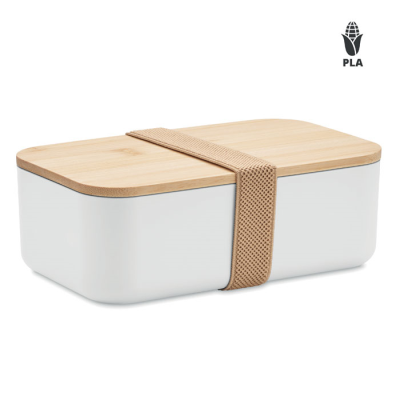 PLA CORN LUNCH BOX 1000ML in White