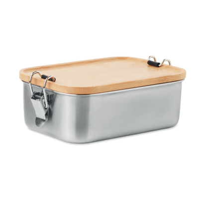 STAINLESS STEEL METAL LUNCH BOX 750ML in Brown