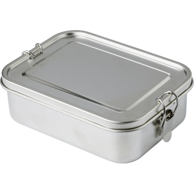 STAINLESS STEEL METAL LUNCH BOX in Silver