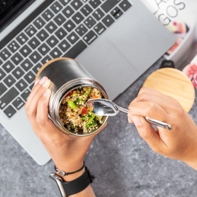 STAINLESS STEEL METAL LUNCH POT