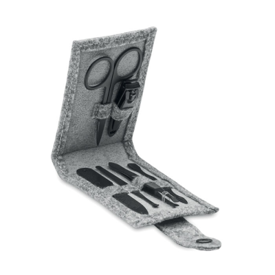 RPET FELT 6 PIECE MANICURE SET in Grey