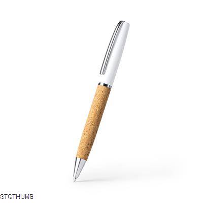 ALTON TWIST BALL PEN with Body in Natural Cork & Steel