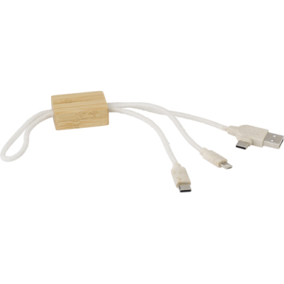 BAMBOO USB CHARGER in Brown