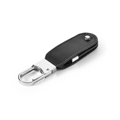 BRAGG 8GB 8GB PU USB MEMORY with Carabiner Clip in Black