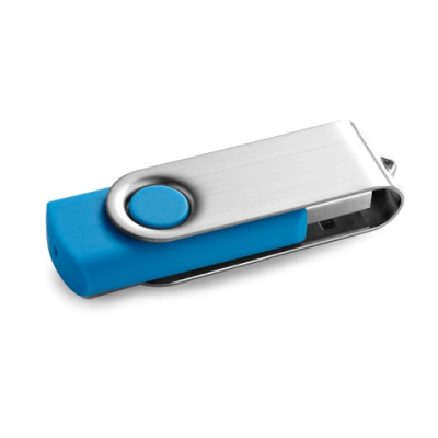 CLAUDIUS 16GB 16 GB USB FLASH DRIVE with Metal Clip in Light Blue