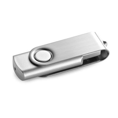 CLAUDIUS 16GB 16 GB USB FLASH DRIVE with Metal Clip in Satin Silver