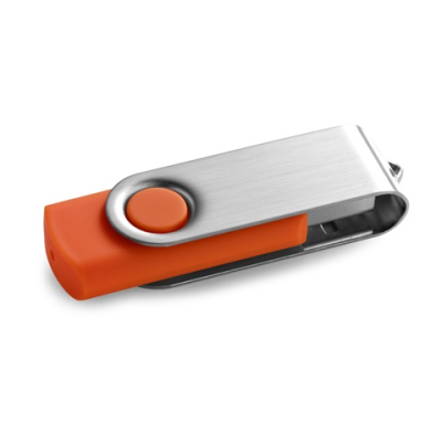 CLAUDIUS 8GB 8 GB USB FLASH DRIVE with Metal Clip in Orange