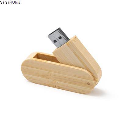 GUDAR USB MEMORY STICK with Main Structure in Natural Bamboo