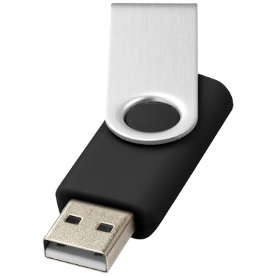 ROTATE-BASIC 16GB USB FLASH DRIVE in Solid Black