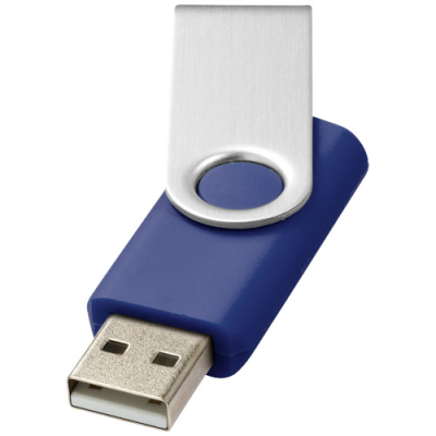 ROTATE-BASIC 2GB USB FLASH DRIVE in Blue & Silver