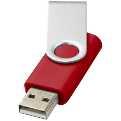 ROTATE-BASIC 2GB USB FLASH DRIVE in Red & Silver