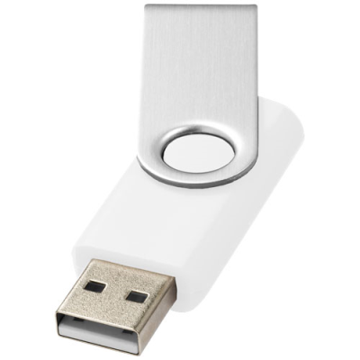 ROTATE-BASIC 2GB USB FLASH DRIVE in White & Silver